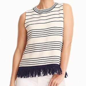 NWT JCrew sweater tank with fringe